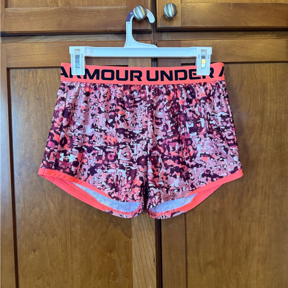 Under Armour Youth Pink and Black Athletic Shorts